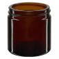 Mobile Preview: Glass jar 60ml brown, with black Bakelite lid