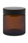 Mobile Preview: Glass jar 60ml brown, with black Bakelite lid