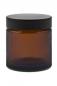 Preview: Glastiegel 60ml braun, mit schwarz Bakelit Deckel
