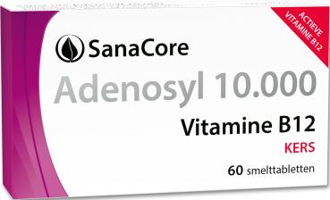 SanaCore Set: Adenosyl 10.000 Vitamine B12,  Methyl 10.000 Vitamine B12, Folaat 400 Actief Foliumzuur (6S) 5-Methyltetrahydrofolaat, 60 + 60 + 60 smelttabletjes