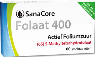 SanaCore Set: Adenosyl 10.000 Vitamine B12, Methyl 10.000 Vitamine B12,  Folaat 400 Actief Foliumzuur (6S) 5-Methyltetrahydrofolaat, 60 + 60 + 60 comprimés orodispersibles