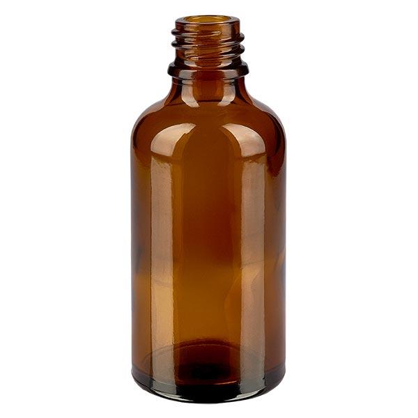 Druppelflesje 100ml DIN18 amberkleurig glas apothekersglas met zwarte dop met glazen pipet