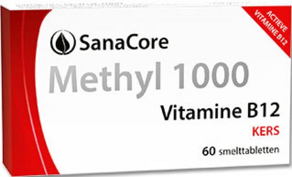 SanaCore Methyl 1000 Vitamine B12, 60 comprimés orodispersibles