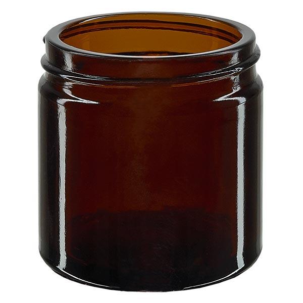 Glazen pot 60ml bruin met zwart Bakelieten deksel