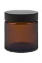 Glass jar 60ml brown, with black Bakelite lid