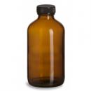 Pharmaz. Brown glass bottle 28PP with plastic screw cap
